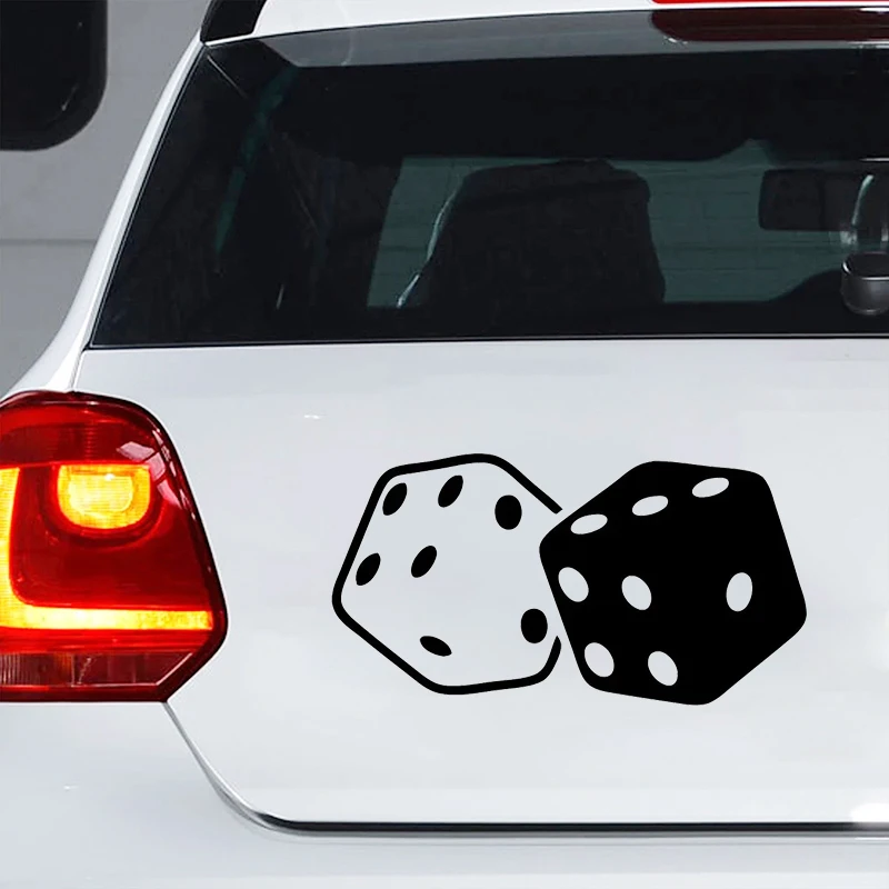 Cubes Dice Cute Naught Style Car Sticker Vinyl Decal Waterproof on Truck Bumper Rear Window Without Background