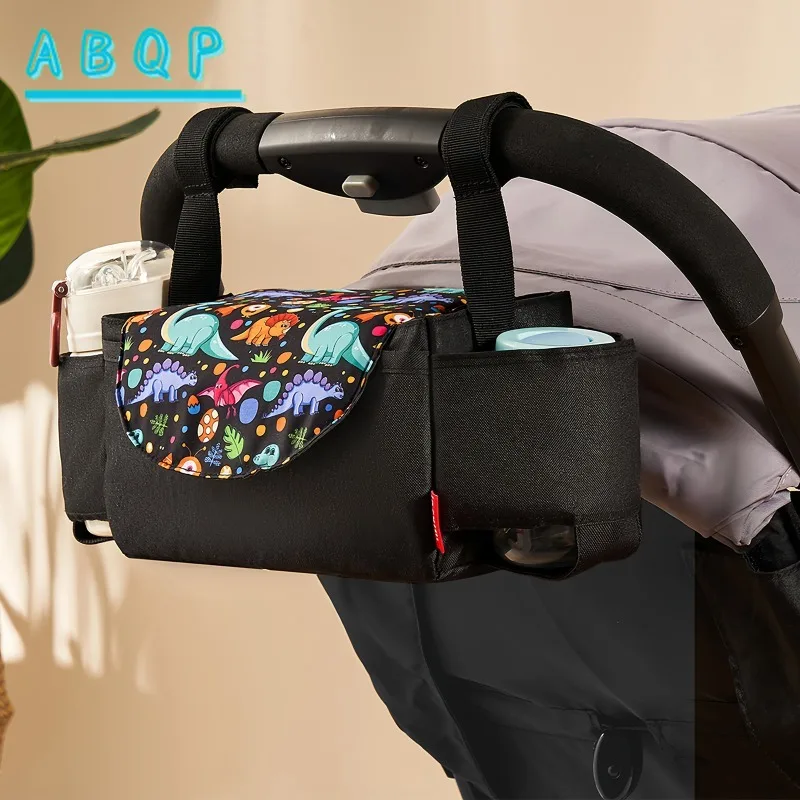 New Baby Stroller Trailer Fashion Trend Baby Storage Bag Cartoon Portable Go Out Baby Stroller Storage Bag Large Capacity