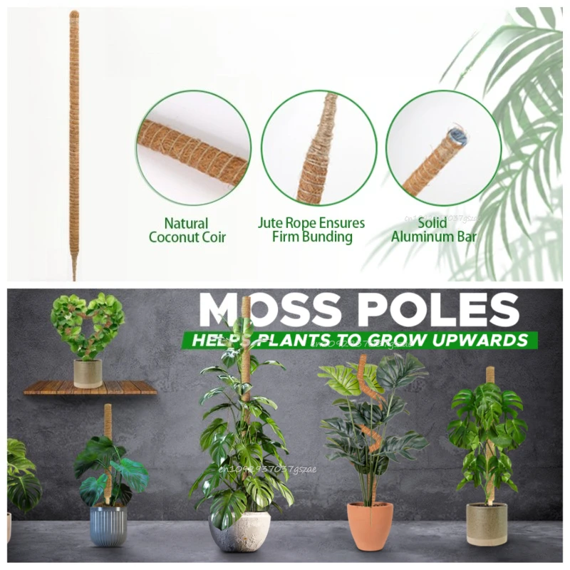 DIY Bendable Plant Support Eco-Friendly Coir Moss Pole for Indoor Garden Home Decor Climbing Plants  Plantas Accesorios