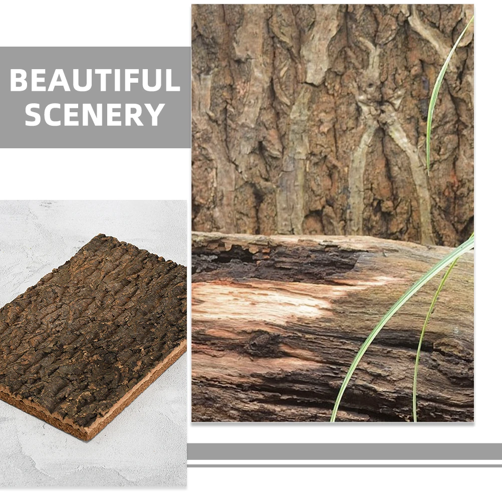 

Reptile Cork Bark Terrarium Background Natural Reusable Bark Decor Safe Durable Climbing Platform Reptile Tank Accessories