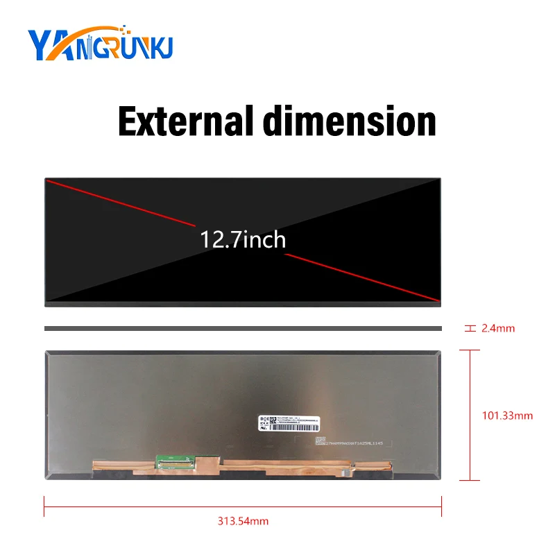 12.7Inch NV127H4M-NX1 2880x864 40Pins Touch LCD with HDMI Driver Board for PC Case Laptop Bar Secondary Screen Industrial HMI