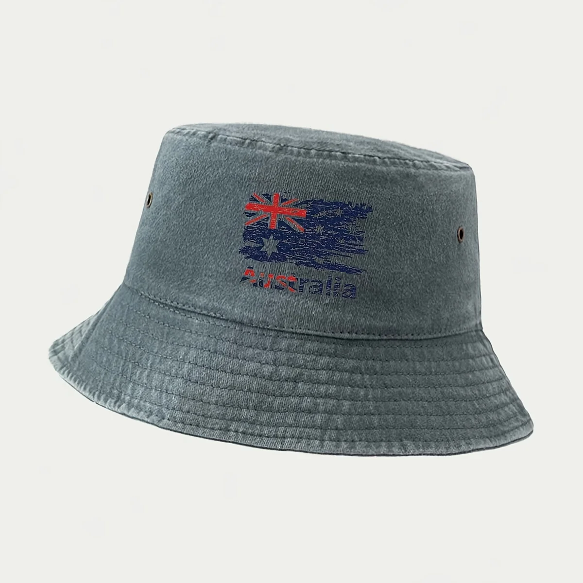 Fisherman Hat with a Distressed Australian Flag and 
