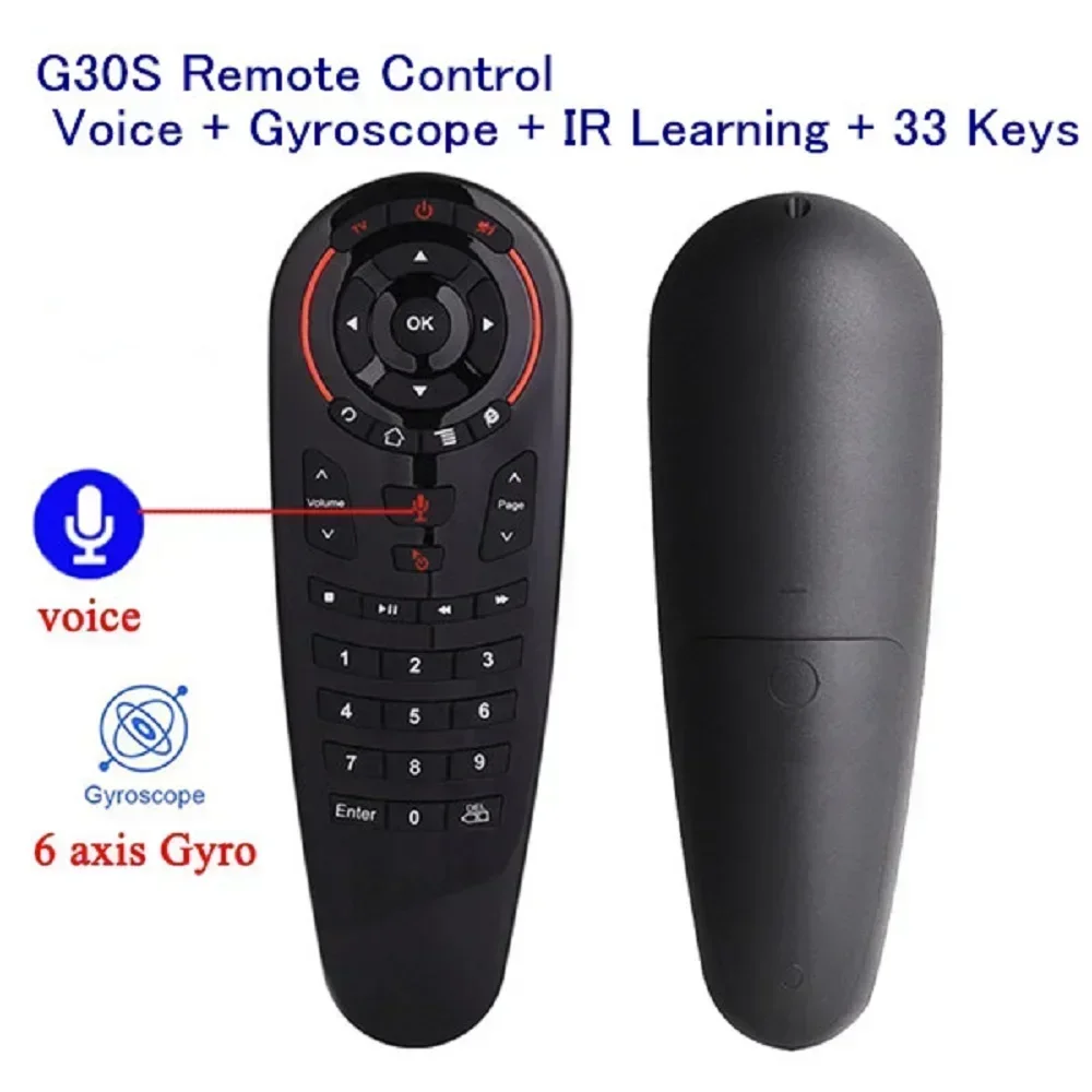 G30S/G40S/G50S/G60S Voice Remote Control Gyroscope G20S PRO BT/G10S PRO BT5.0 Backlit 2.4G Wireless Air Mouse For X96 H96 MAX