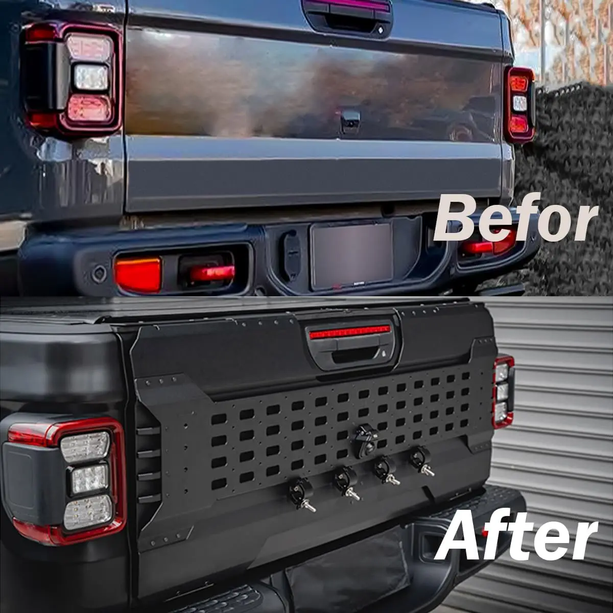 Aluminum Multifunctional Tailgate Expansion Panel for Gladiator JT 2020+ JT Off-Road Accessories Parts