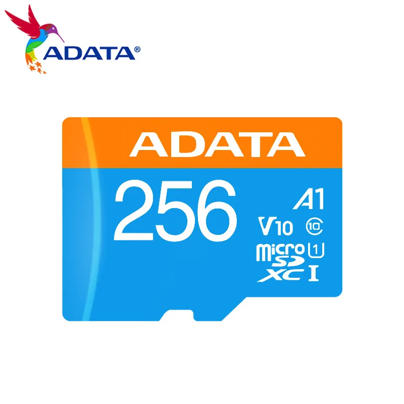 การ์ดไมโคร SD A1 Adata การ์ดความจำ64GB 128GB 256GB 32GB แฟลชการ์ดไมโคร SD TF U1 V10สำหรับโทรศัพท์ได้ถึง100เมกะไบต์/วินาทีการ์ดไมโคร SD