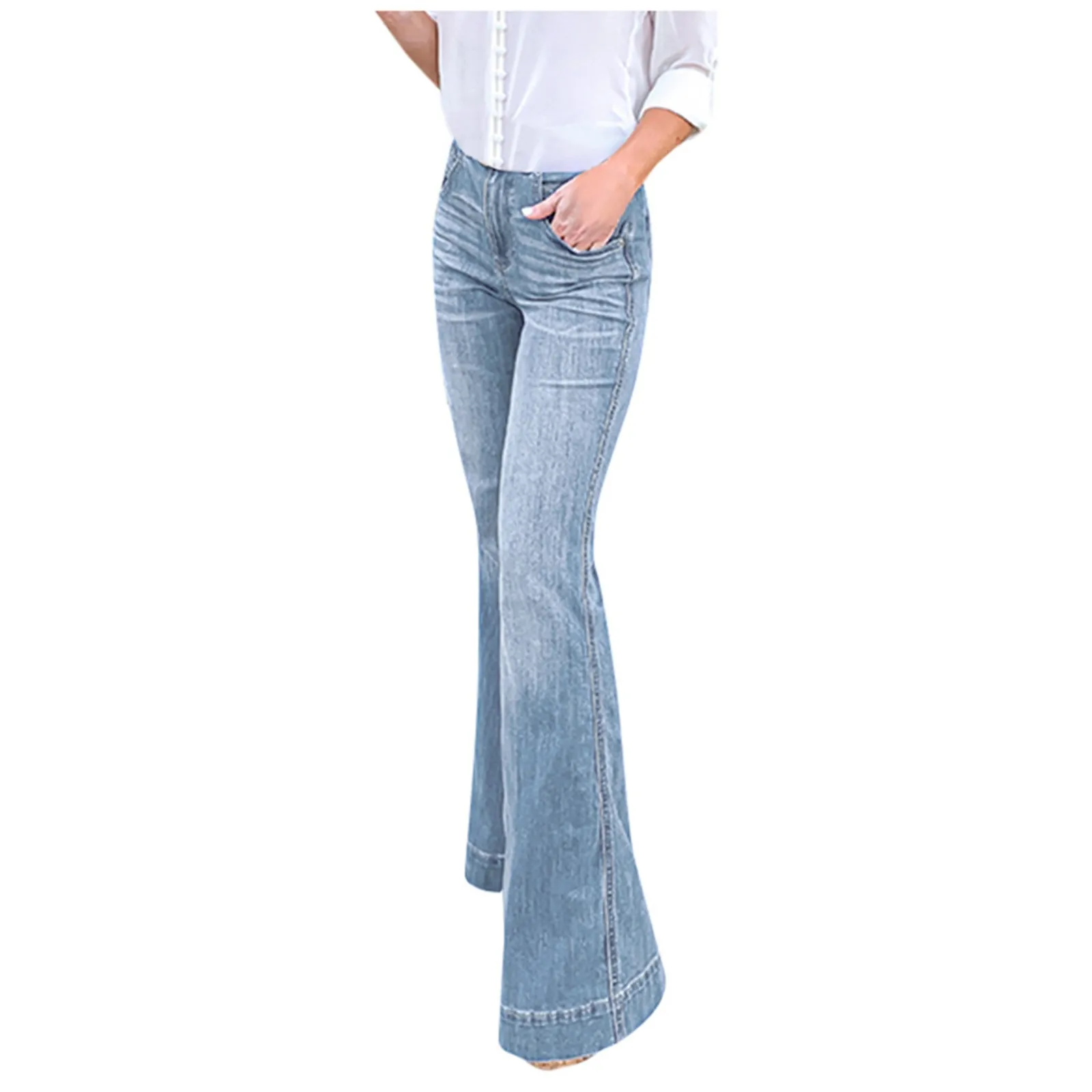 Flare Jeans Pants Women’s Vintage Denim y2k Jeans Women High Waist Fashion Stretch tall and thin Trousers streetwear retro Jeans