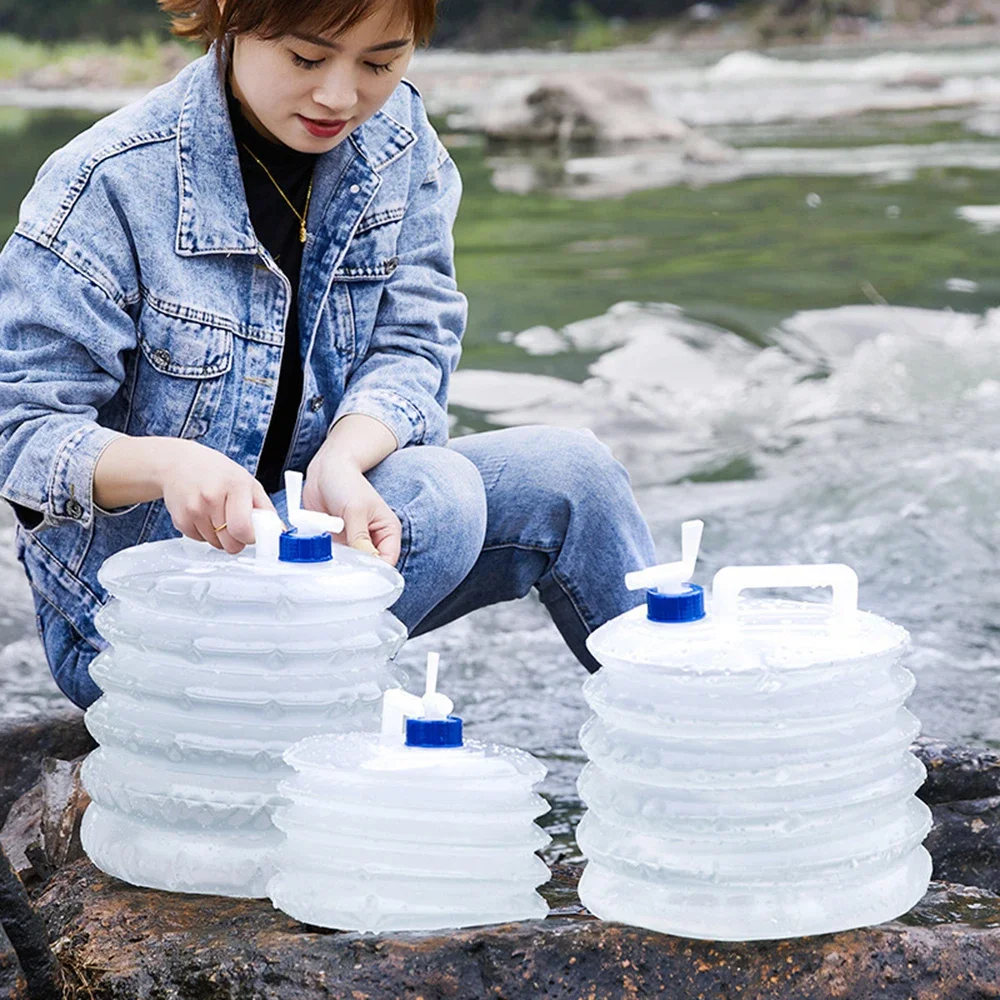 

Outdoor Portable Folding Water Bucket Large Capacity Storage Water Barrel Container Outdoor Camping Hiking Picnic Emergenc