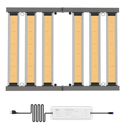 QKWIN LED Grow Light Bar 320W for Indoor Plants Full Spectrum, Seed Starting Seedlings Vegetable Pepper Hanging