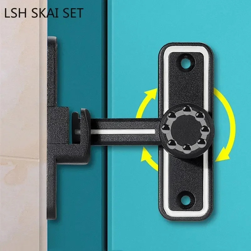 Indoor Zinc Alloy Door Bolt 90/180 Degree Dual Purpose Luminous Door Buckle Bathroom Sliding Door Latch Kitchen Cabinet Lock