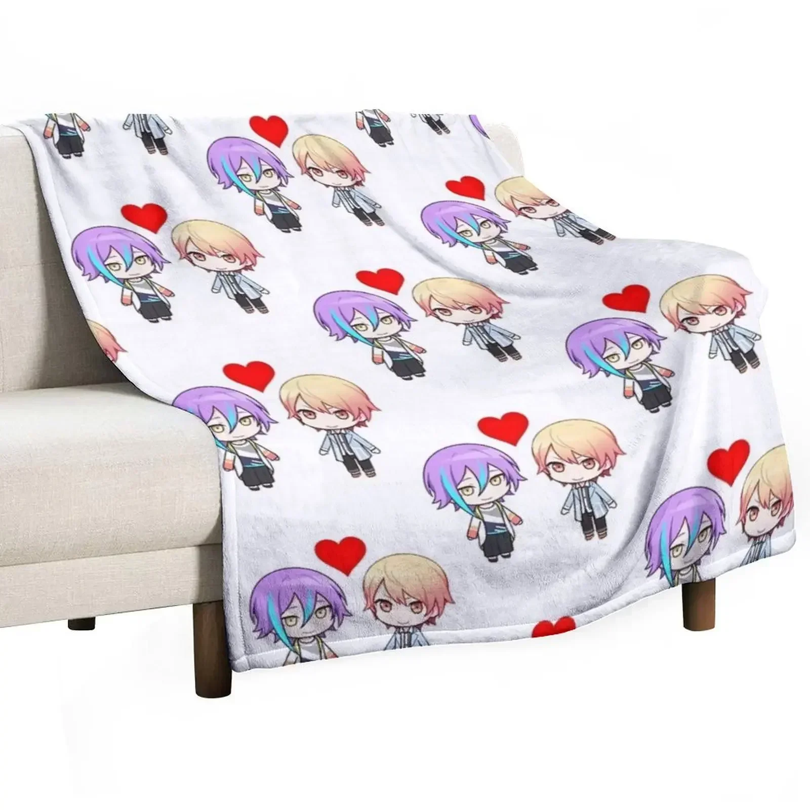 rui kamishiro tenma tsukasa in love project sekai ruikasa Throw Blanket Bed covers Hairys For Baby Blankets