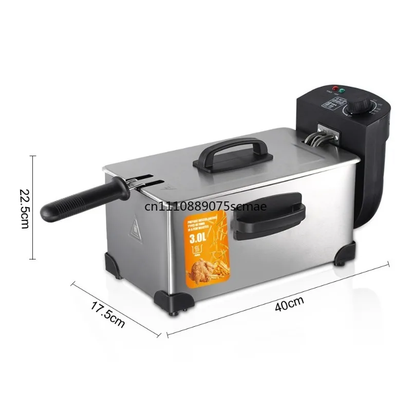 Mini Electric Deep Fryer Home Commercial Constant‑Temp Frying Pot for French Fries Skewers Fried Dough Sticks