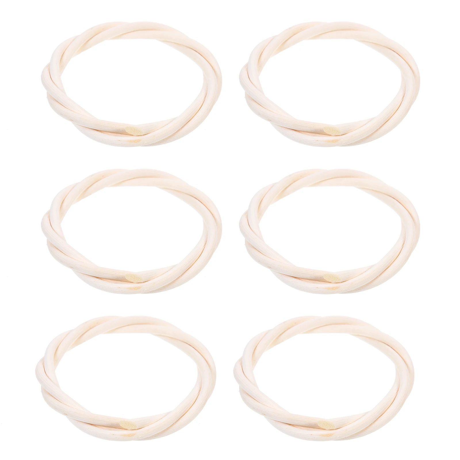 

6pcs Rattan Dreamcatcher DIY Materials Natural Fiber Wreath Frame Garland Rings Decorative Circle Home Holiday Craft