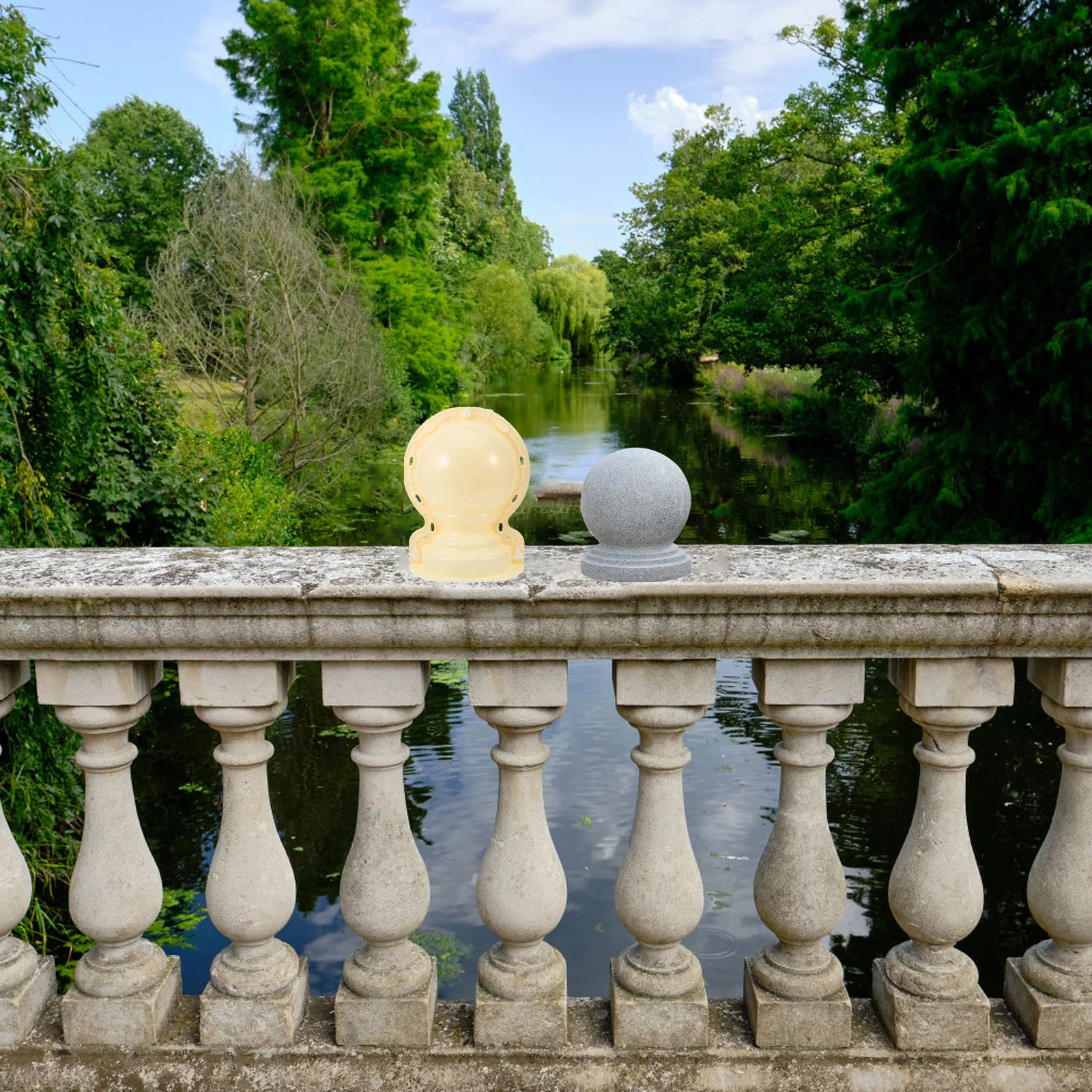 Coluna romana bola molde balaustrada superior ornamento molde moldes de cimento para concreto estilo europeu decoração bege