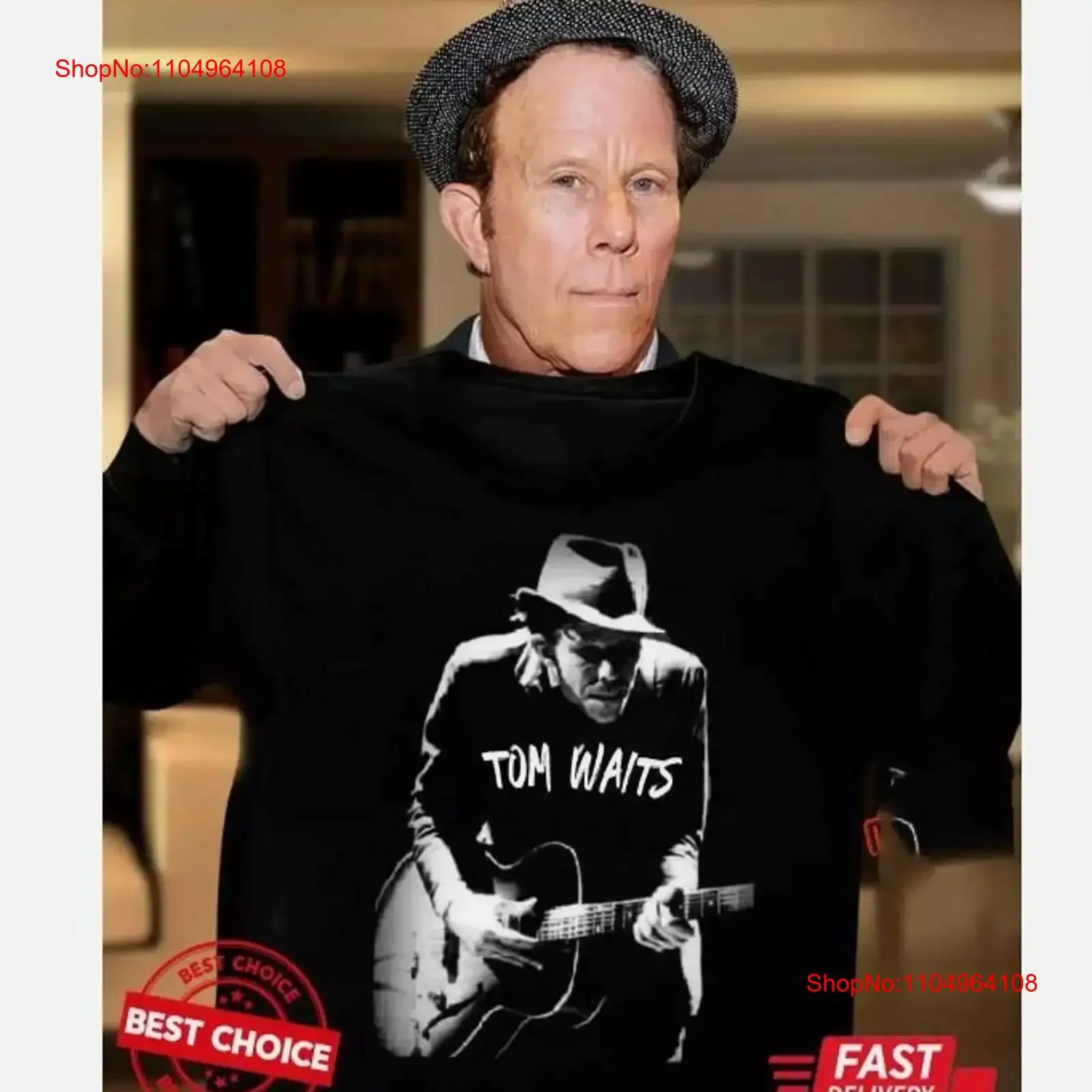 

Мужская черная футболка Tom Waits унисекс для hoT, новый винтажный стираный топ для повседневной носки, повседневная универсальная модная уличная одежда