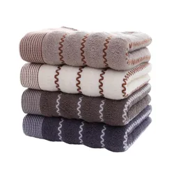 Inyahome 100% Cotton Face Hand Towels Embroidered Bamboo Highly Absorbent Soft Luxury Towel for Bathroom Luxury Bath Towels