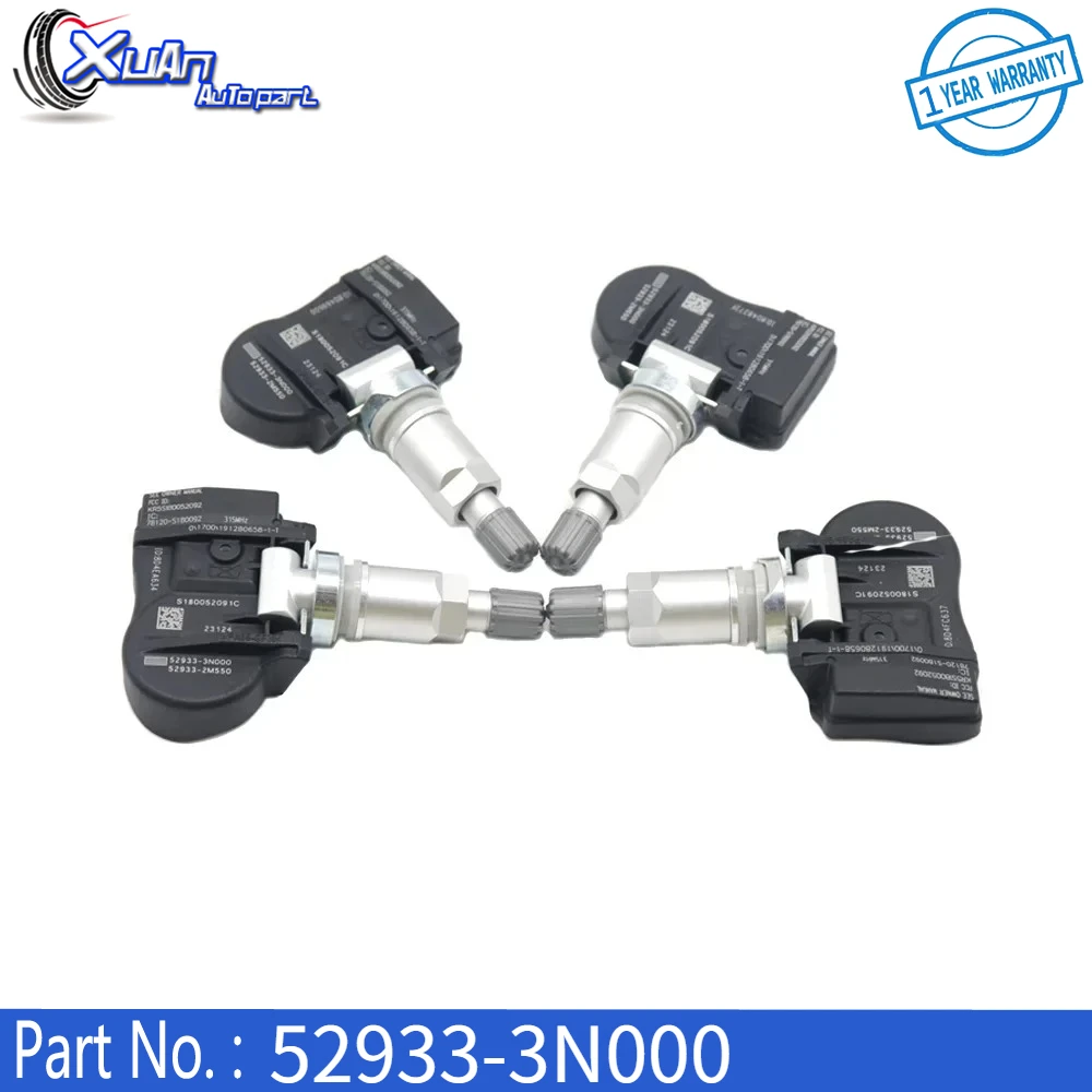 

52933-3N000 TPMS Tire Pressure Monitor Sensor for Hyundai Accent Equus Santa Fe Genesis Coupe Kia Optima Sorento Cadenza