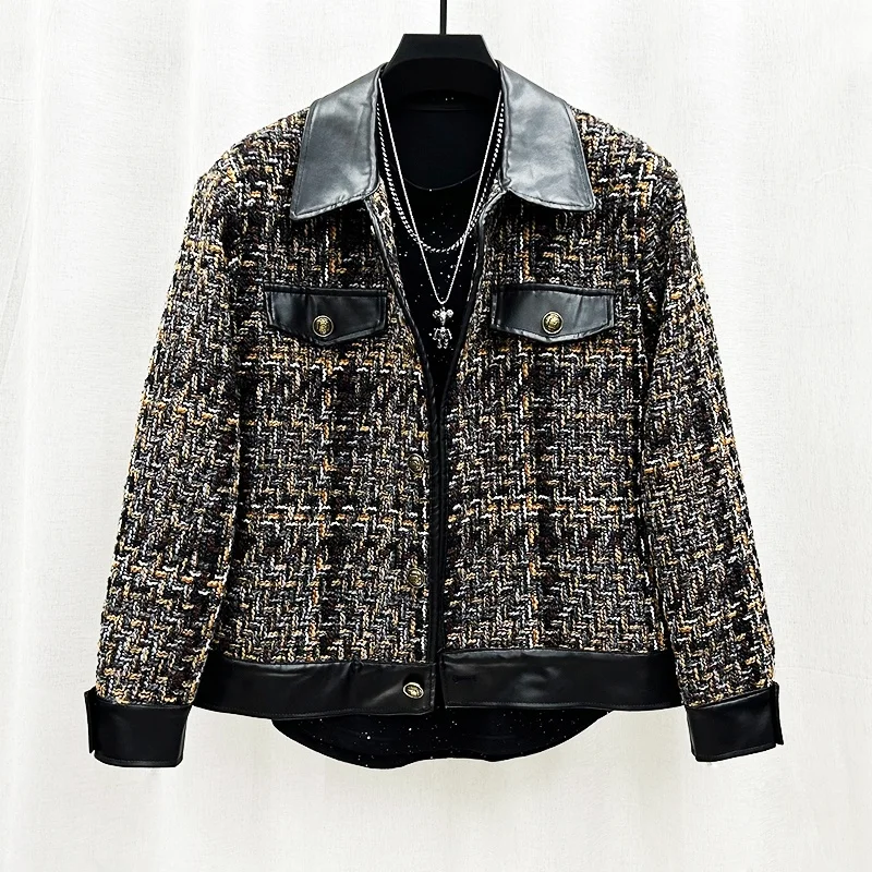 

Модная вязаная мужская куртка на осень с трендовым дизайном и вставками, укороченная, свободного кроя, с длинными рукавами