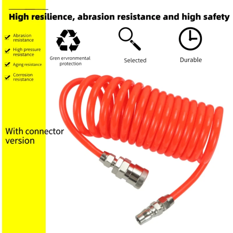 Pneumatic Tools Hose Air Pneumatic Hose Spiral Pipe Air Compressor Hose Long Pneumatic  Hose Air Compressors Outer Diameter