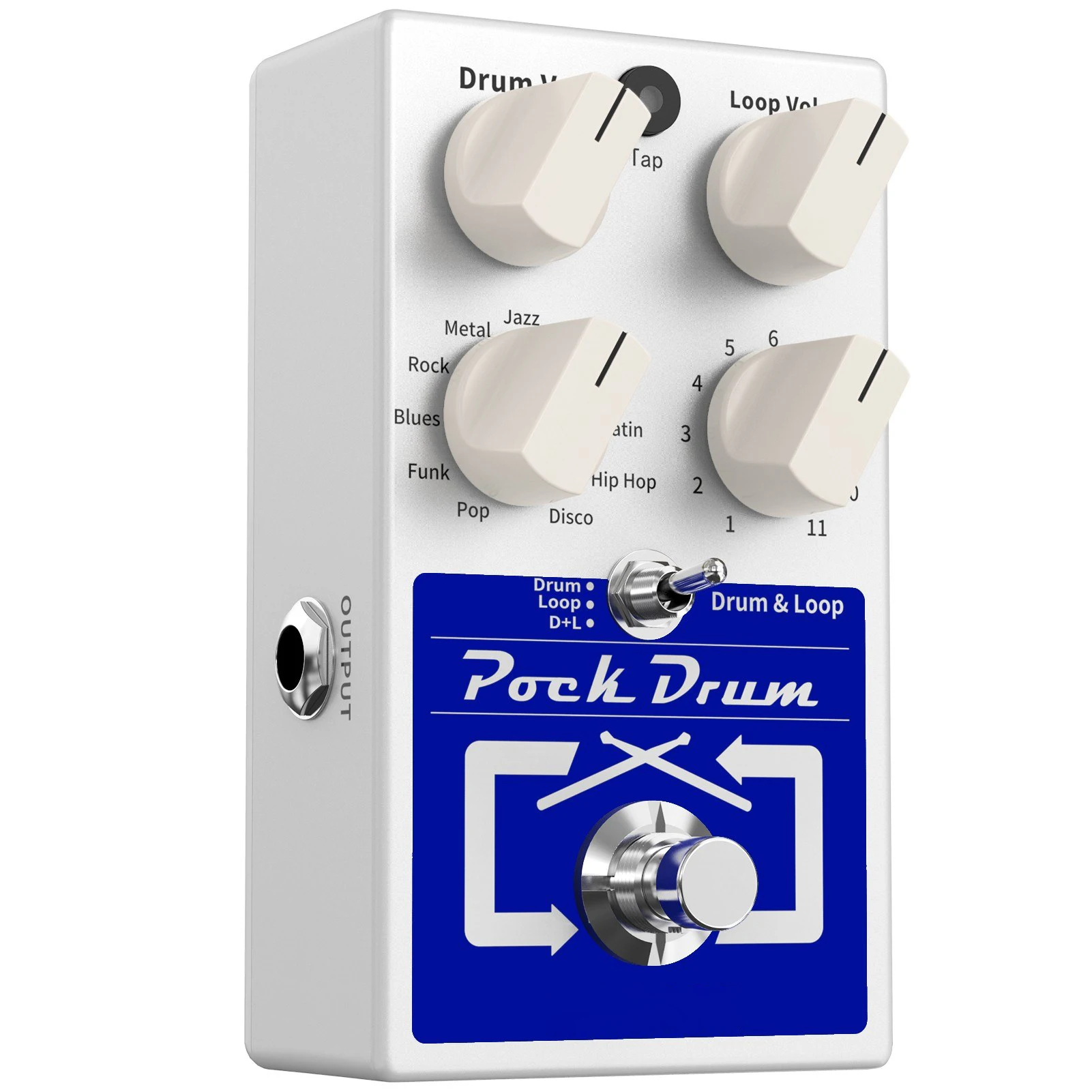ammoon PockDrum Drum & Loop Guitar Effect Pedal 3 Modes 11 Drum and 11 Rhythm Types Built-in Looper Max. 20min Recording Effects