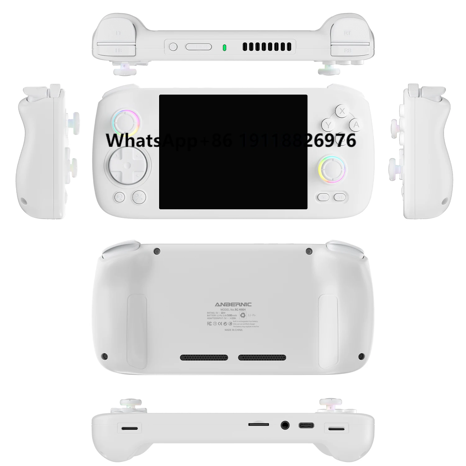 

2025 Newest RGB Lighting RG406H Anbernic Android 13 3D Hall Joystick and Trigger Video Touchscreen Control Games Model