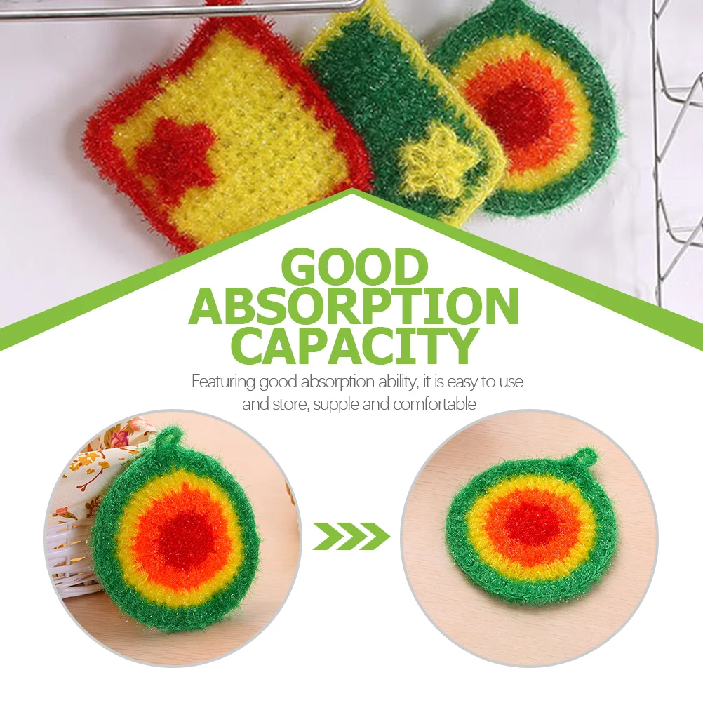 Hanging Cleaning Cloths Thick Dishcloths Cutlery Washing Rags Water Absorbent Towels Convenient Sponges
