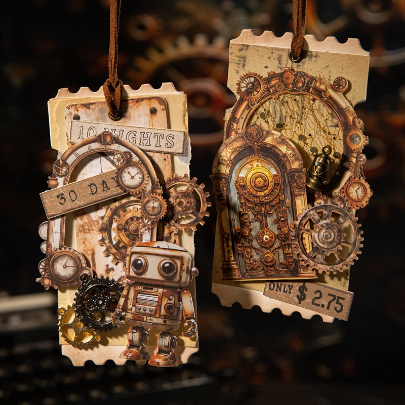 

15 шт., серия Steam Fantasy, ретро-панк, тематические наклейки, креативные украшения, сделай сам, мусорный журнал, планировщик для скрапбукинга, эстетические наклейки