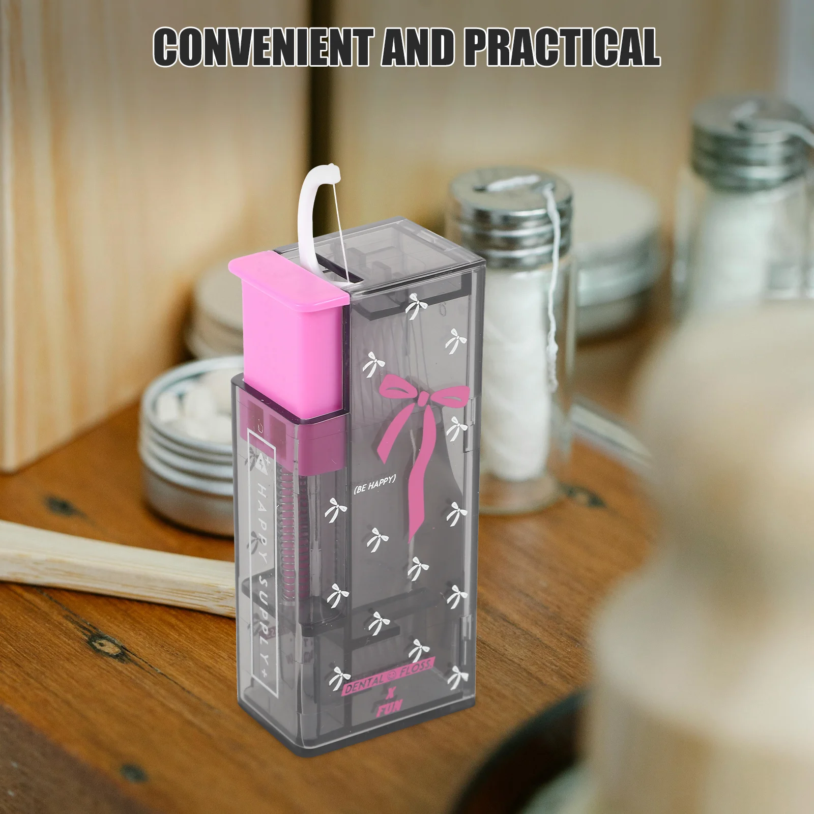 

Dental Floss Box Portable Organizer Small Teeth Cleaner Dispenser Reusable Container Professional Pick Holder Daily Use Tooth