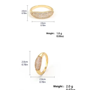 Zakol Tiktok Shein in hellem modischen Mikro -Pave -Zirkonfinger -Ring weißer Kristall CZ ästhetischer Ring minimalistisch für Großhandel 6 Hauptverkäufe Shein Clothing - №1