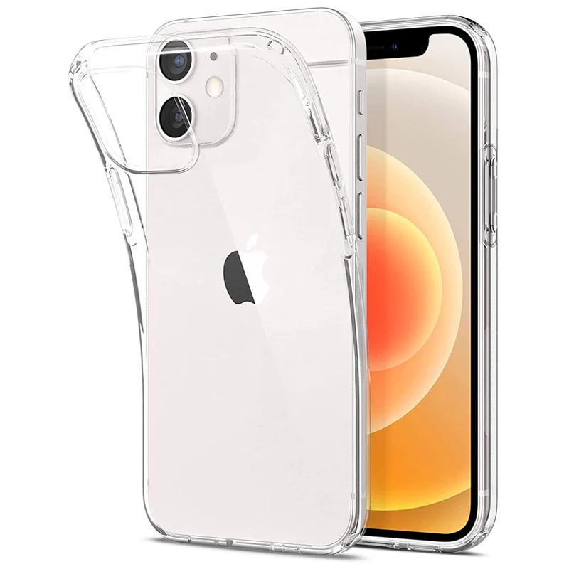 

Прозрачный чехол для телефона iPhone 16, 15, 14, 13, 11, 12 Pro Max 12, Mini 16E 7 8 Plus SE 2020 2022, прозрачная силиконовая мягкая задняя крышка