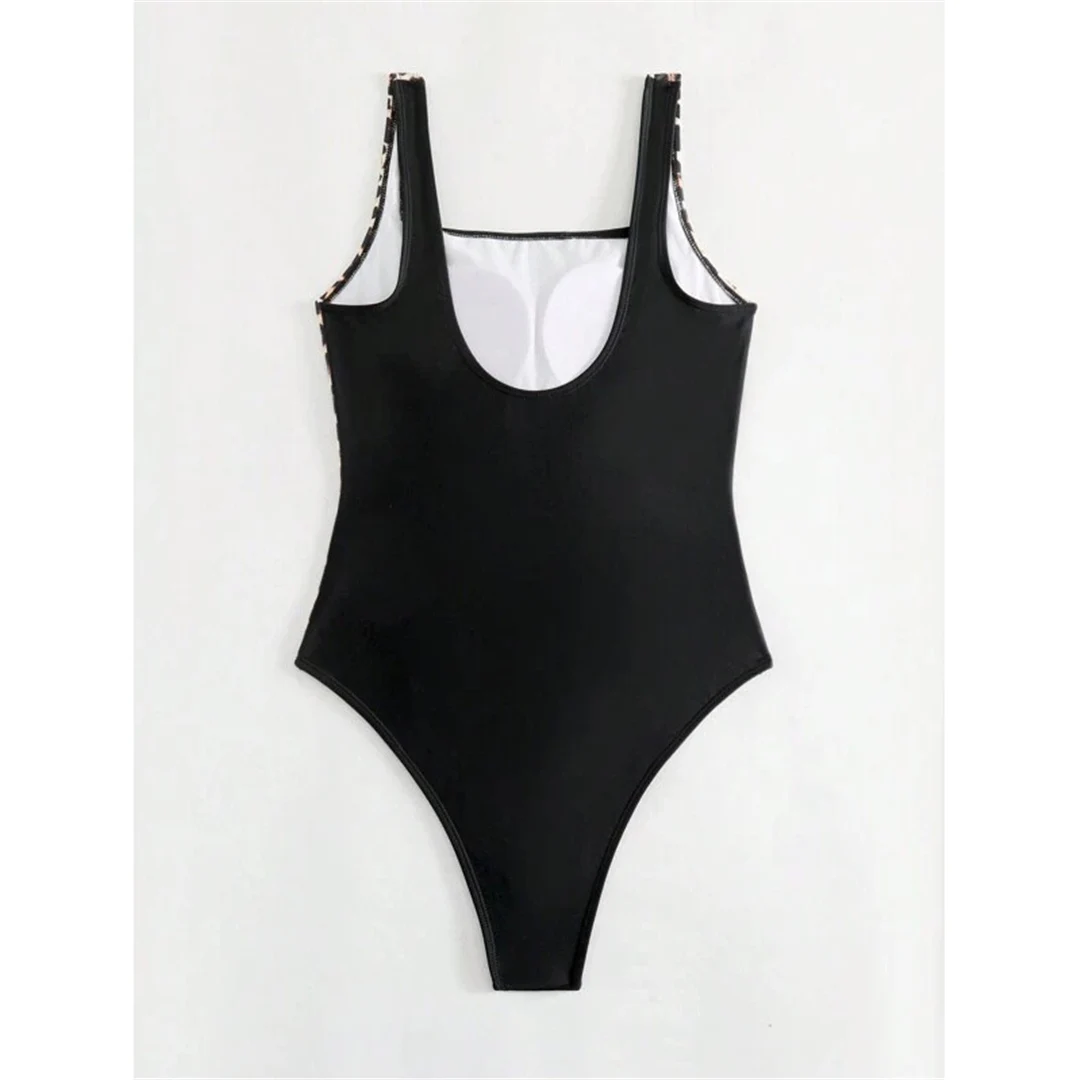 S - XXL 8 Farben Leopardenmuster Damen-Badeanzug Einteiliger Badeanzug mit Hochgeschnittenem Beinausschnitt V5951 – Detail 10