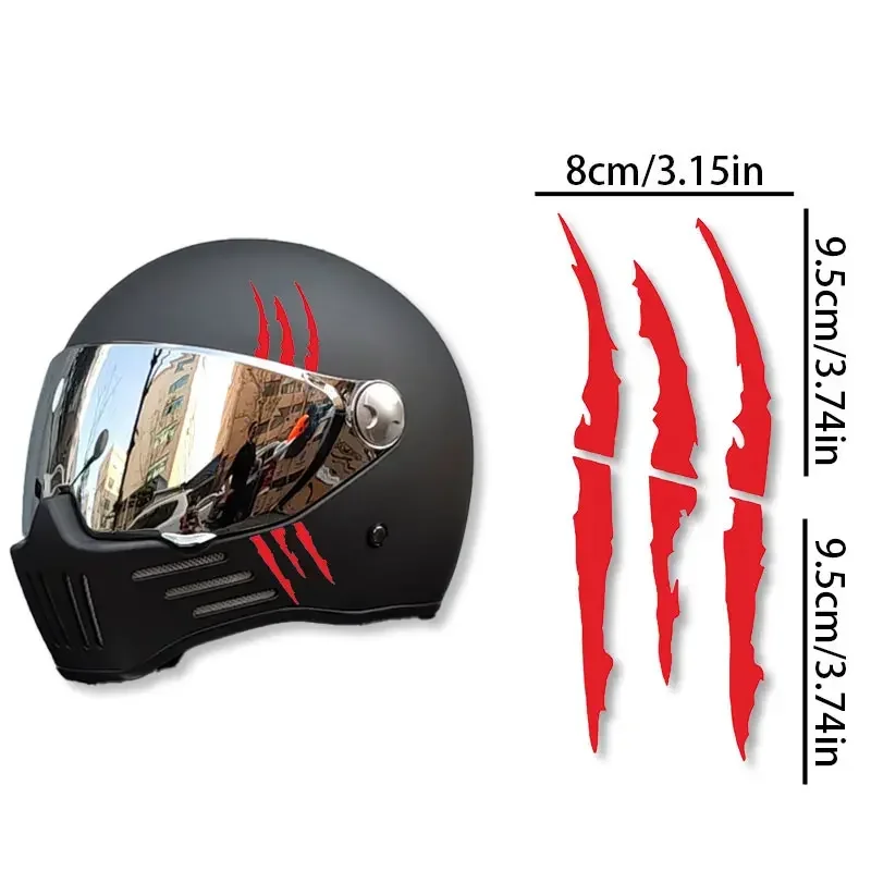 Monster Claw Scratches Motorcycle Stickers Racing Helmet Decals Waterproof Vinyl Decals for Arai Shoei AGV HJC Bell Shark LS2