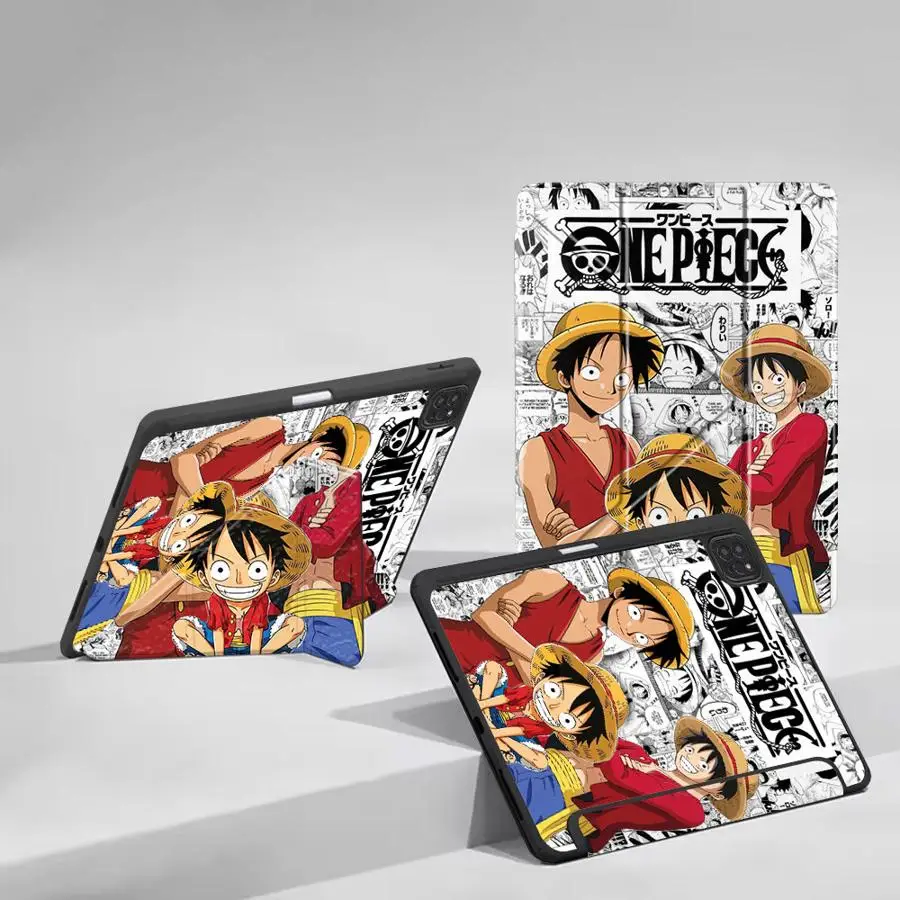 Cartoon One Piece Tablet Case For iPad Pro 2025 Air 4 5 M3 M2 M4 11inch Pro 11 10 9 8 7 th 12.9inch Mini 6 7 Holder Cover