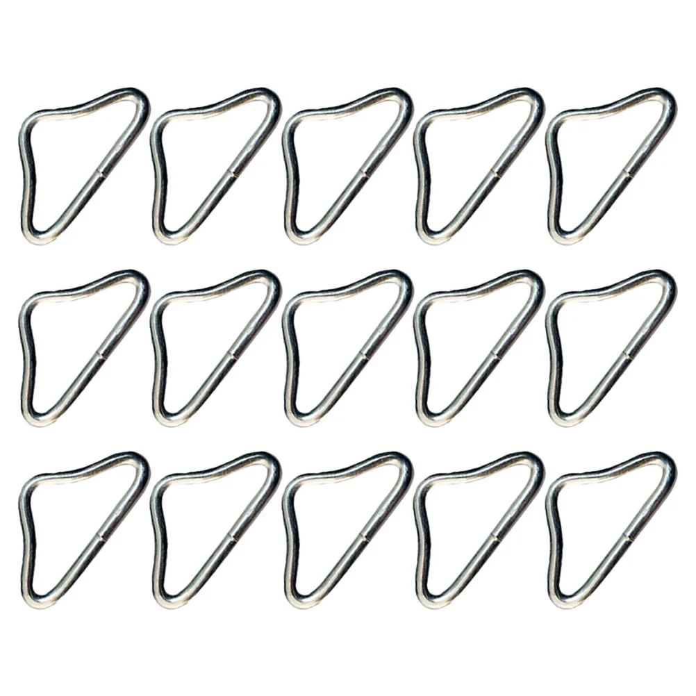 15 Pcs Hoop Trampoline Mesh Iron Ring Child Outdoor Galvanized Steel Wire Metal Craft Buckle