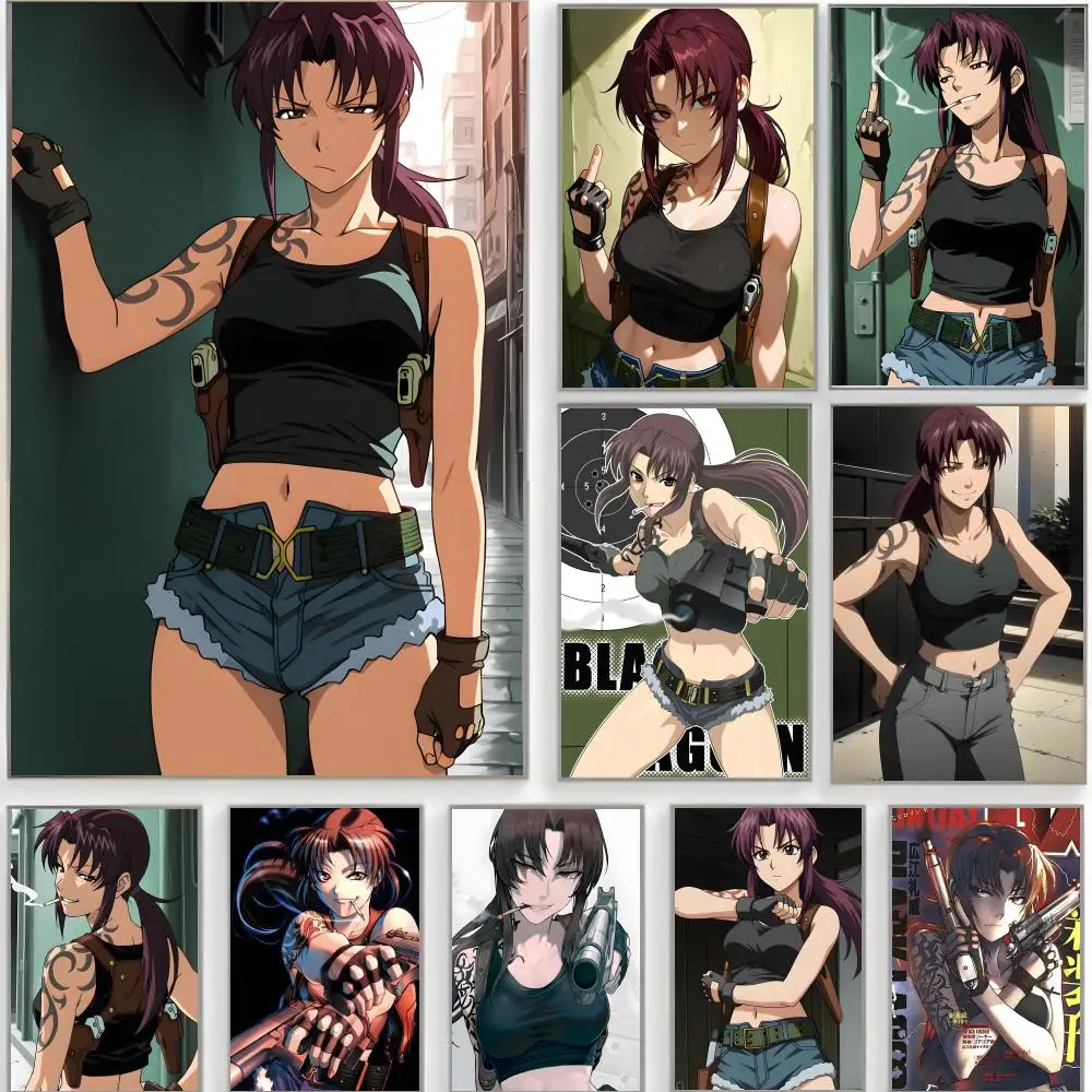 rebellious anime Black Lagoon Poster Classic Wall Art  Home Decor  Peel and Stick Unframed