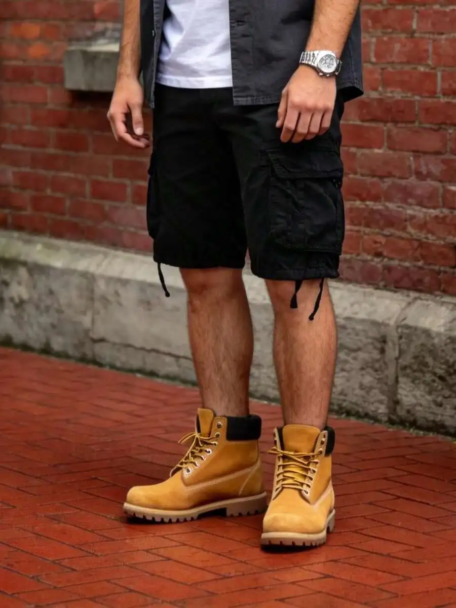 

Men's Cargo Shorts Washed Cotton Casual Multi Flap Pockets Lightweight Comfortable Summer Bottoms For Urban Streetwear Daily