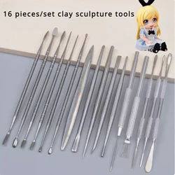 6-16 Pieces/set of Ultra Light Clay Doll Face Fine Sculpture Tools DIY Polymer Clay Animation Cartoon Character Sculpting Tools