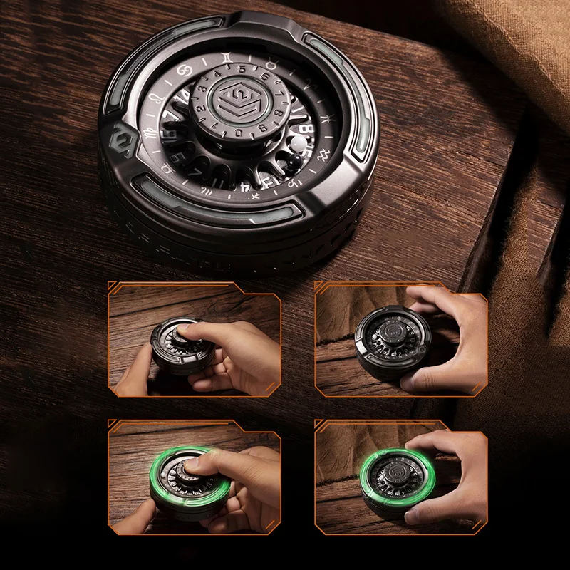 Fidget Spinner Roulette EDC Scelta luminosa Decisione difficile Giocattoli antistress Giroscopio con punta delle dita in metallo per decompressione del partito