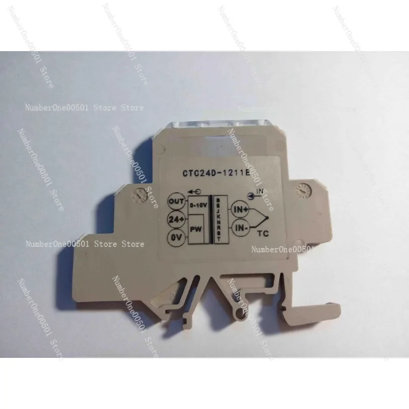 Ultra-thin rail mounting temperature transmitter supports B\ E\ J\ K\ N\ R\ S\ T thermocouple 4-20mA 0-10V