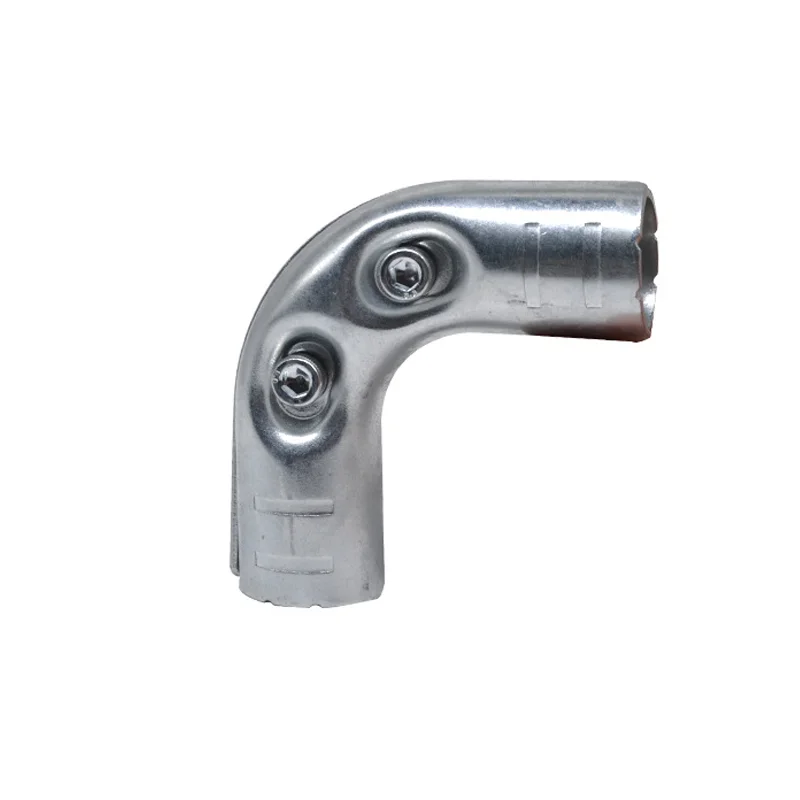 Galvanized Steel 90 Degree Pipe Elbow Connector 25mm 32mm For Industrial Framework Construction Fasteners Hardware