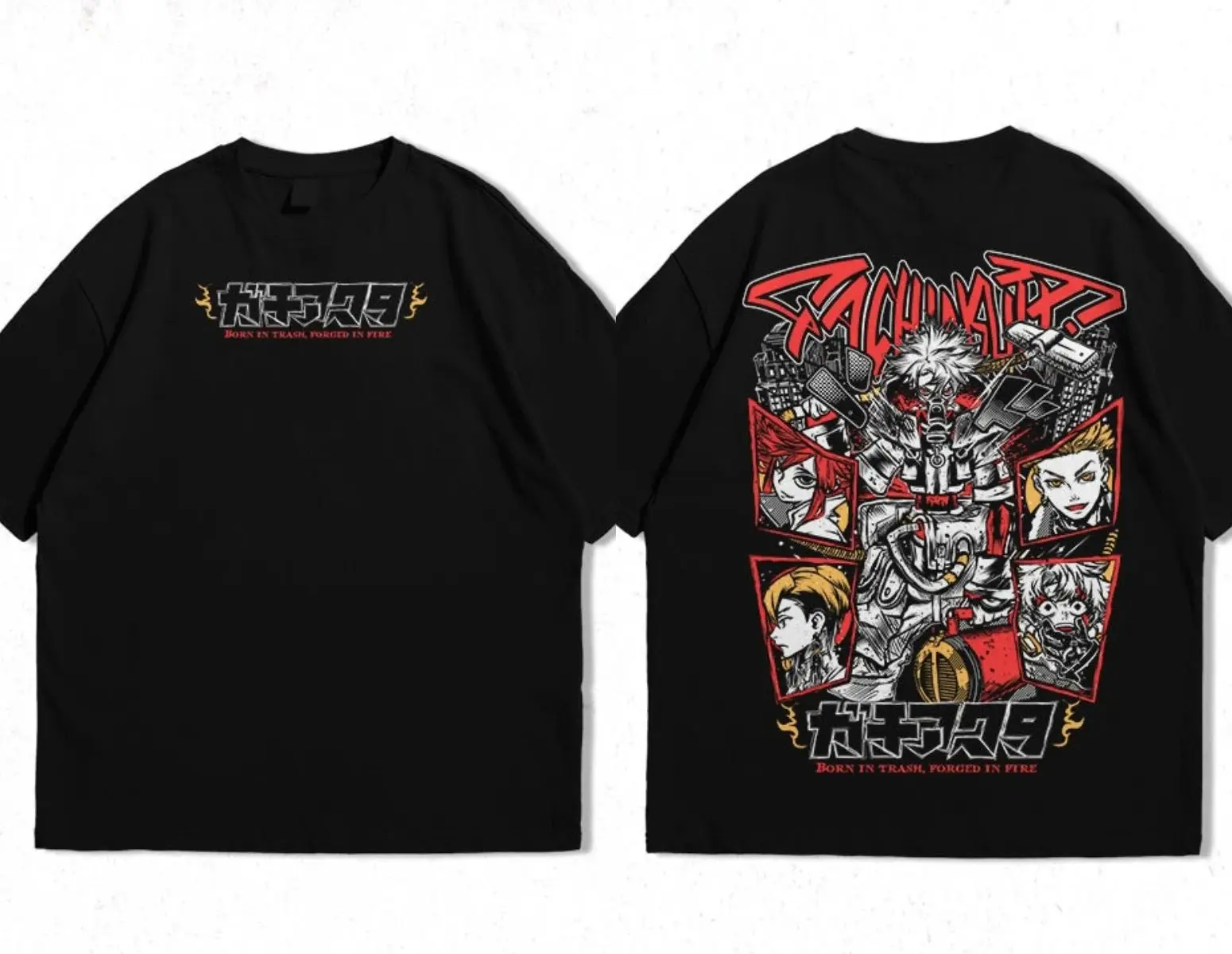 

Harajuku Female Male Short Sleeves Hot Anime Manga Gachiakuta Graphic T-shirt Wome Men Oversized Street Tee Shirt High Quality