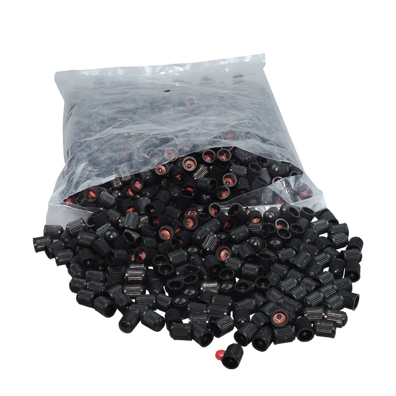 AliExpress NONE 500/1000PCS Car Tire Valve Plastic Black Bike Tyre Valve Caps with O Rubber Ring Covers Dome Shape Dust for Car Motorcycles