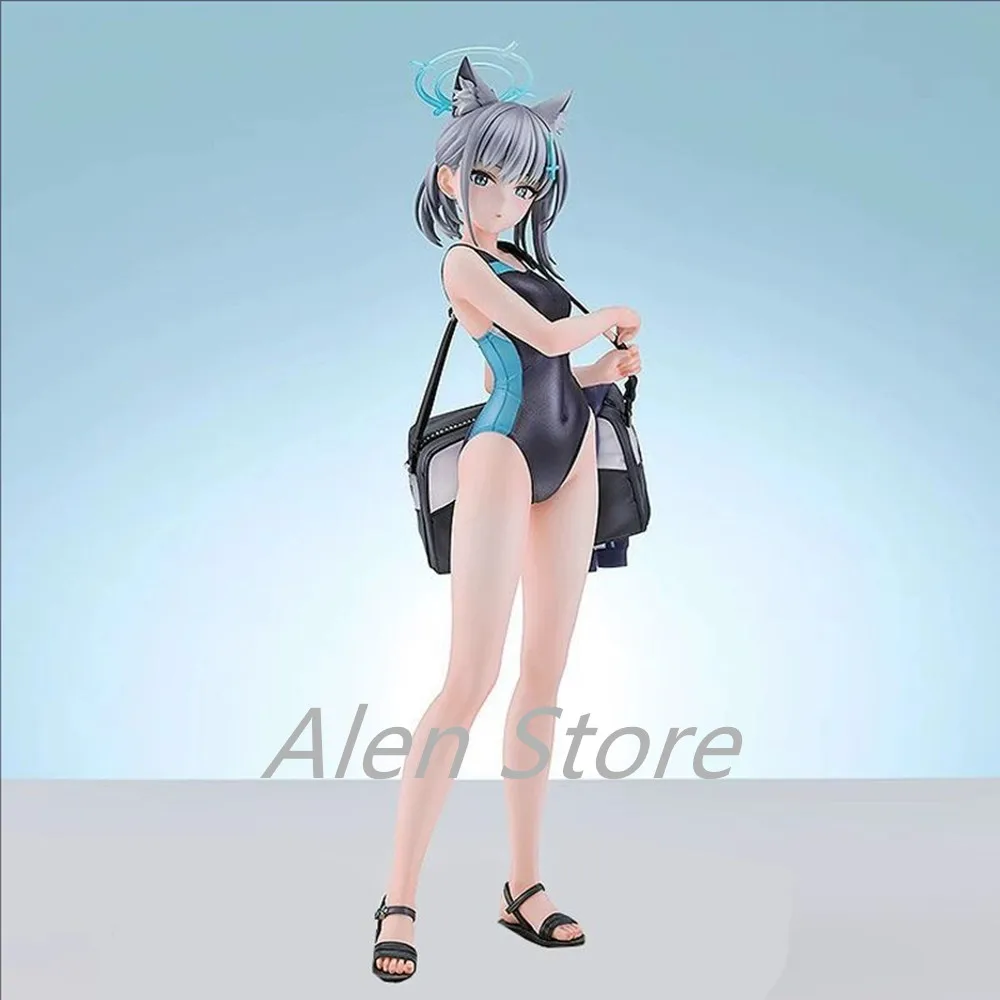 23cm Anime Blue Archive Figures GK Shiroko Sunaokami Action Swimming Suit PVC Collection Model Ornament Toys Birthday Gifts