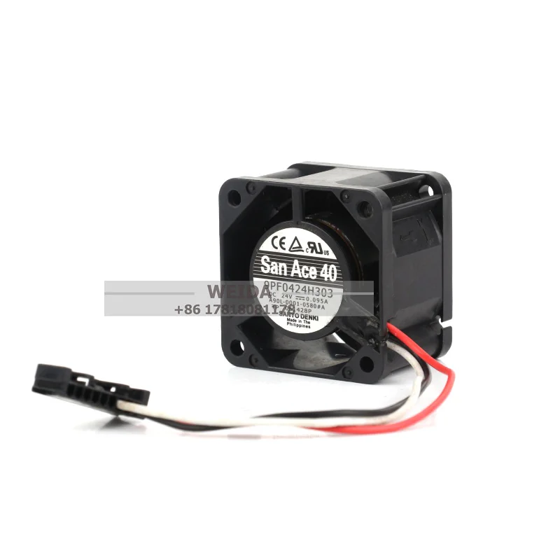 9PF0424H303/9PF0424H304/ 9PF0424H305 case fan Original SanyO  DC24v 0.095A A90L-0001-0580#A Fanak servo special fan  40*40*28MM