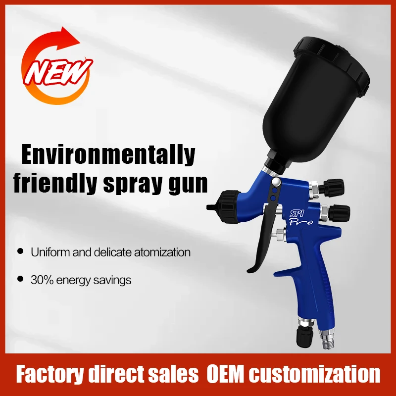SPI Pro Spray Gun With 400ML Black Cups Air Spray Gun Mini Repair Spray Guns Car Topcoat 1.2mm Nozzle Spray Gun