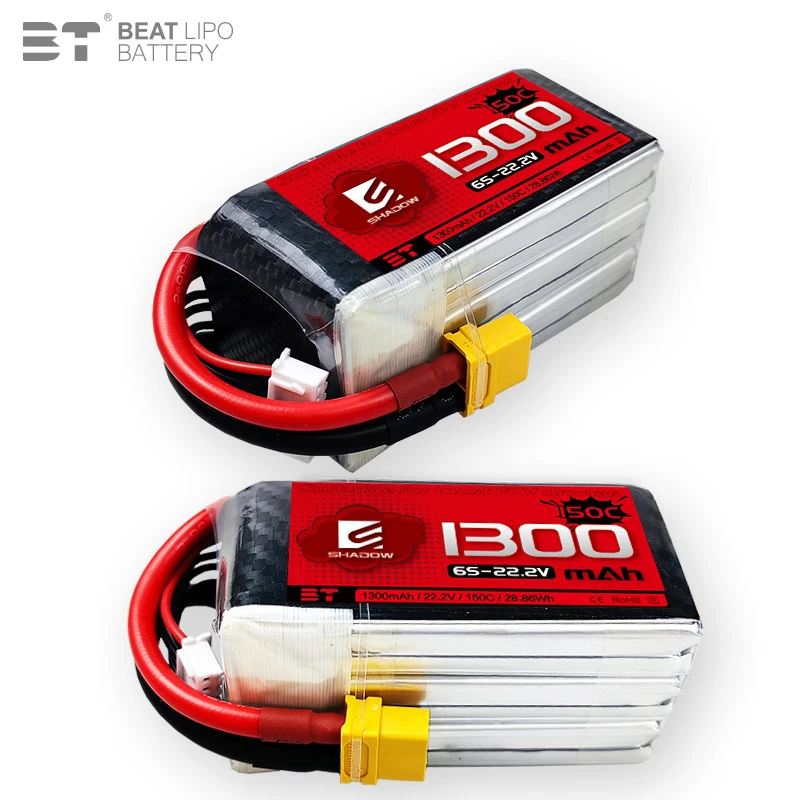 

Upgrade 6s 22.2V 1300mAh 150C LiPo Battery For RC Helicopter Quadcopter FPV Racing Drone Parts 22.2v Drones Battery With XT60