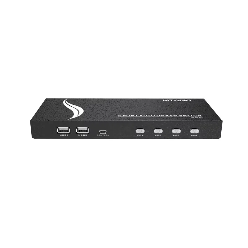 Hotkey DP KVM Switch 4K 60Hz + Cables,  4 Port DisplayPort KVM Switch 4 in 1 Out