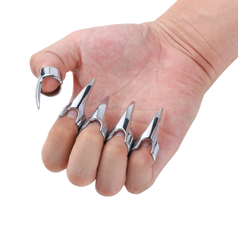 Juguete sexual de 5 piezas o uñas individuales de Metal para pareja, masajeador BDSM, coqueto, juego sexual, coqueteo, dedos de Metal, masaje, picazón