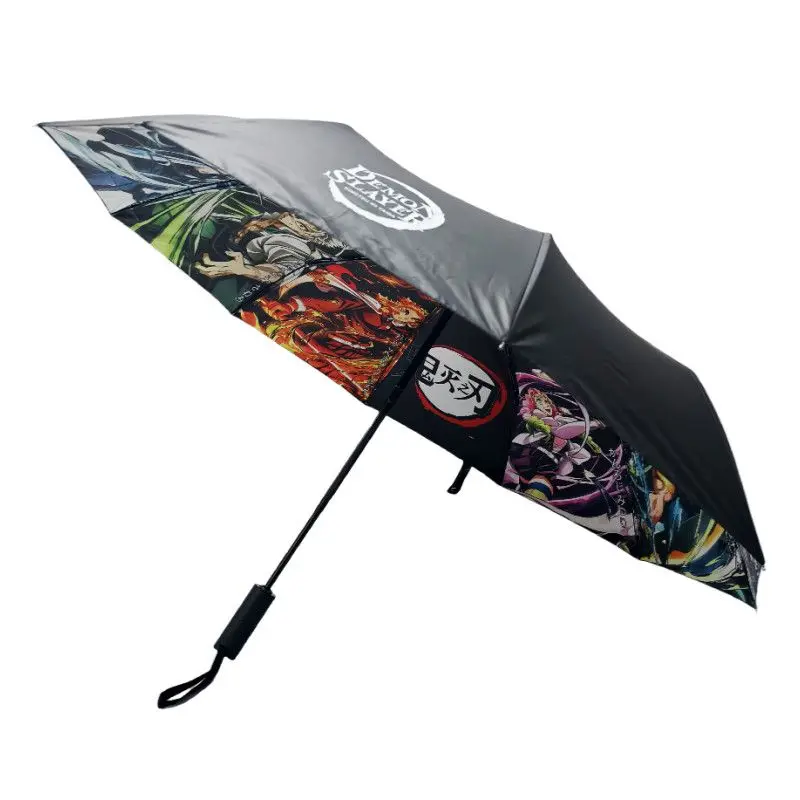 Demon Slayer simpatico cartone animato a tema anime moda studente creativo pieghevole protezione UV e ombrellone a doppio scopo regalo