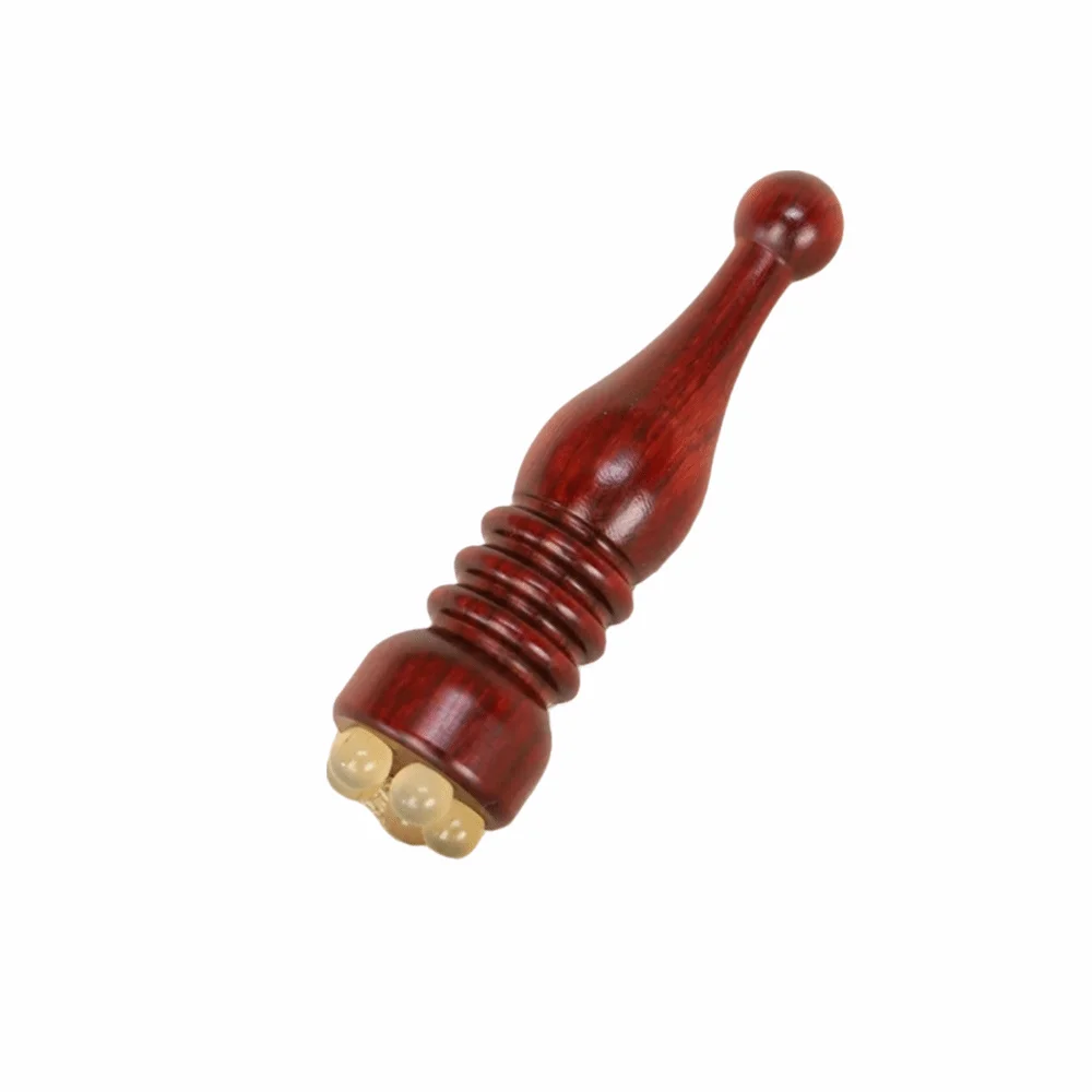 New Lotus Shape Facial Massager Smooth Surface Portable Eye Massager Roller Natural Material Massage Roller Facial Care