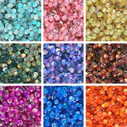 SS6-SS30 Flashing Series Silver Bottom New Color Rhinestones Clear Glass Non Hotfix Crystal For Clothes Crafts DIY Decoration